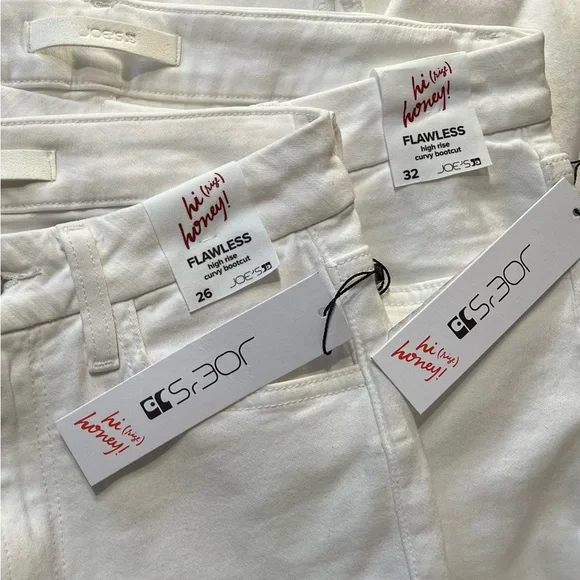 NWT $188 Joe's Hi Honey Flawless Bootcut White Jean  (Bin 19) - Picture 7 of 8